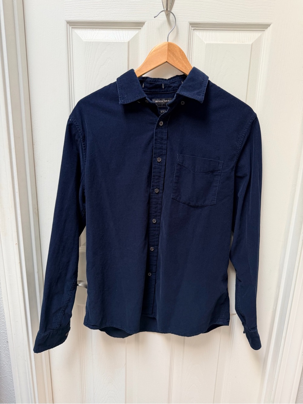 Banana Republic Navy Long-Sleeve Button-Down Shirt
